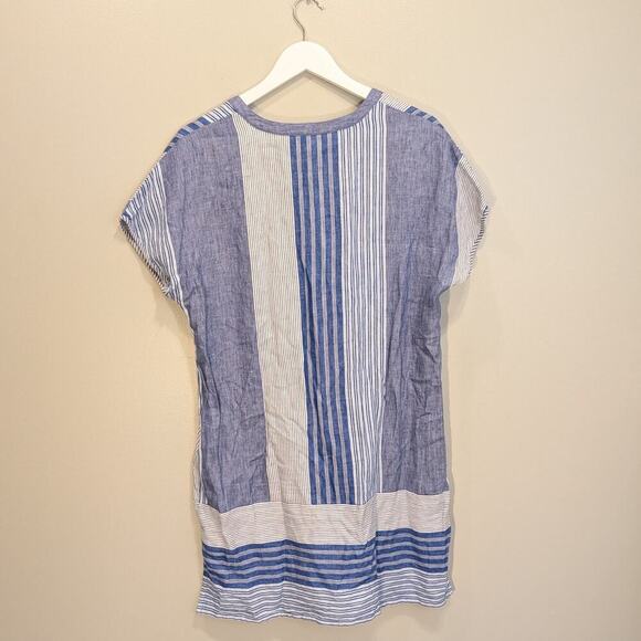 Vineyard Vines Linen Dress Costal Beach Pool Vacation Preppy Chic Style - Size 6 - Picture 2 of 8